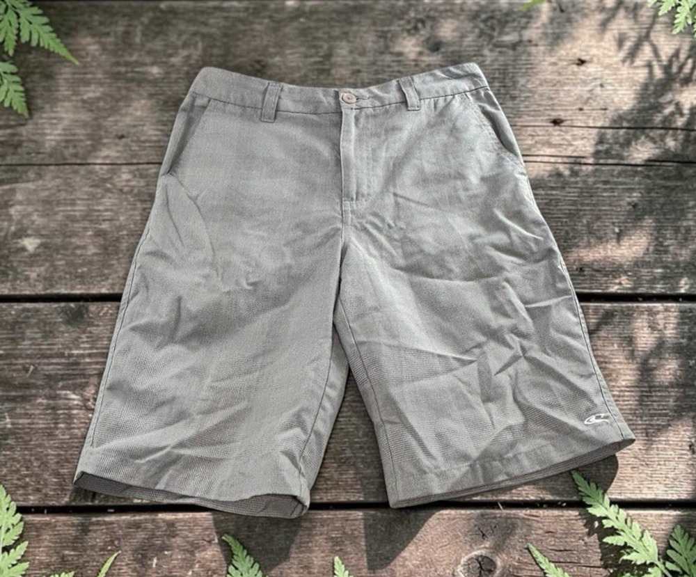 Men's O'Neill Delta Shorts Size 29 Walking Short 10" Inseam Beige Tan Plaid